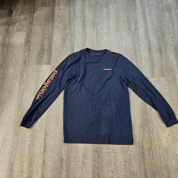 Patagonia Other - Patagonia Recycled Cotton Long Sleeve Navy Blue T-shirt Men's Large